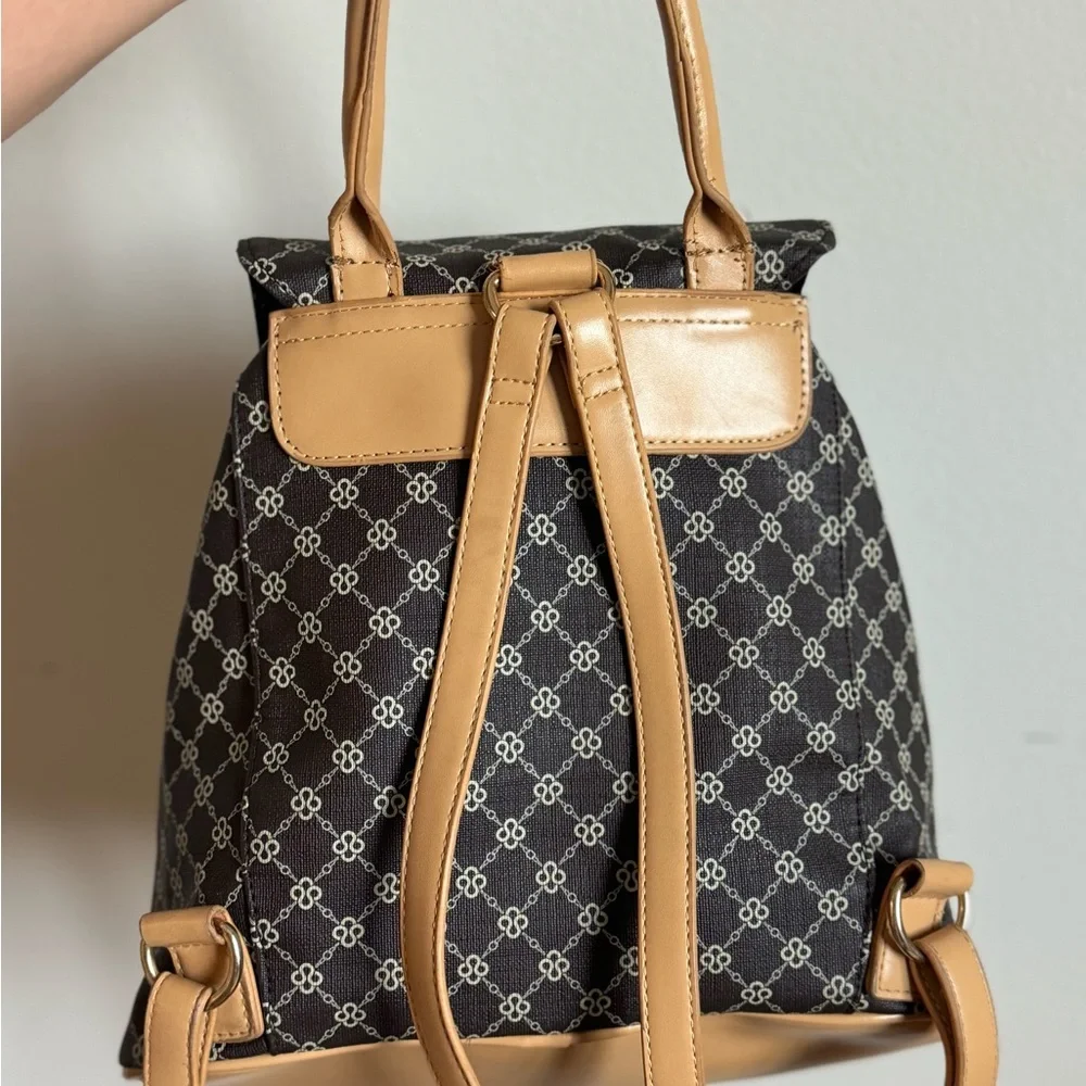 Faux Leather Drawstring Backpack